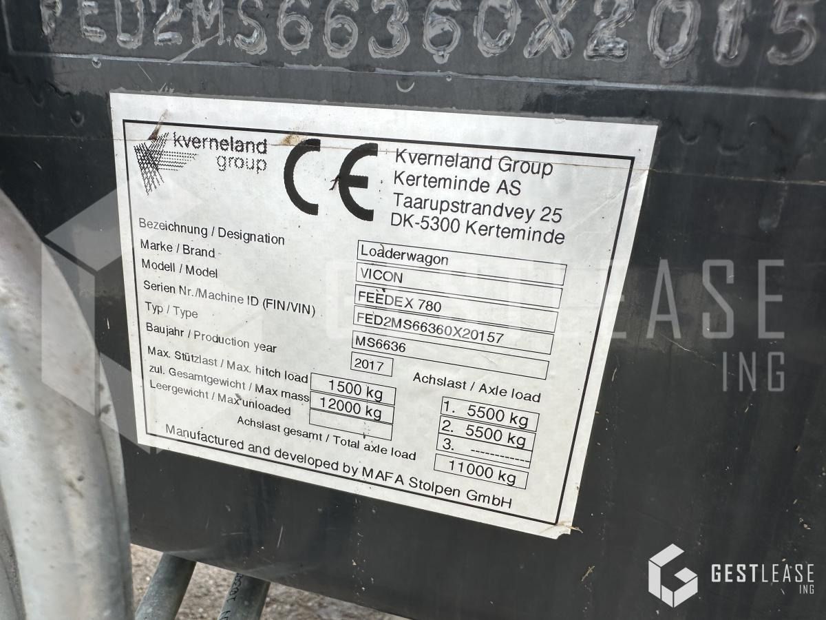 Ladewagen Vicon FEEDEX 780 — Photo 8