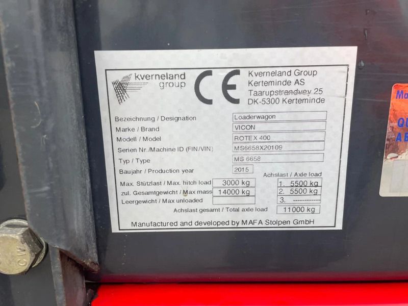 Ladewagen Vicon Rotex 400 Rotor invoer Ladewagen Stalvoeren — Photo 5